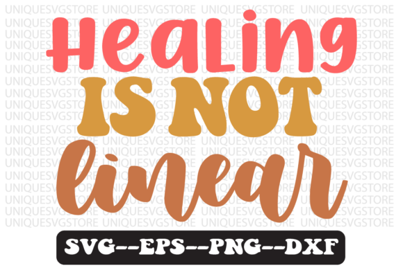 Healing is Not Linear Retro Svg Design Review