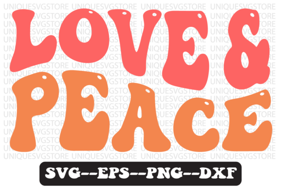 Love and Peace Quote Retro Svg Design Review