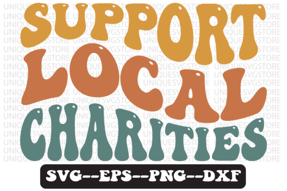 Support Local Charities Retro Svg Design Review